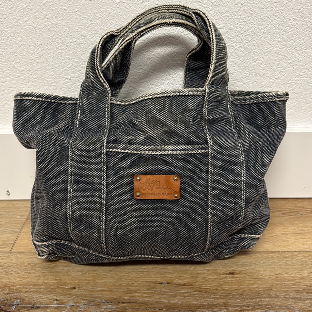 L.L. Bean Black and Brown Tote Bag